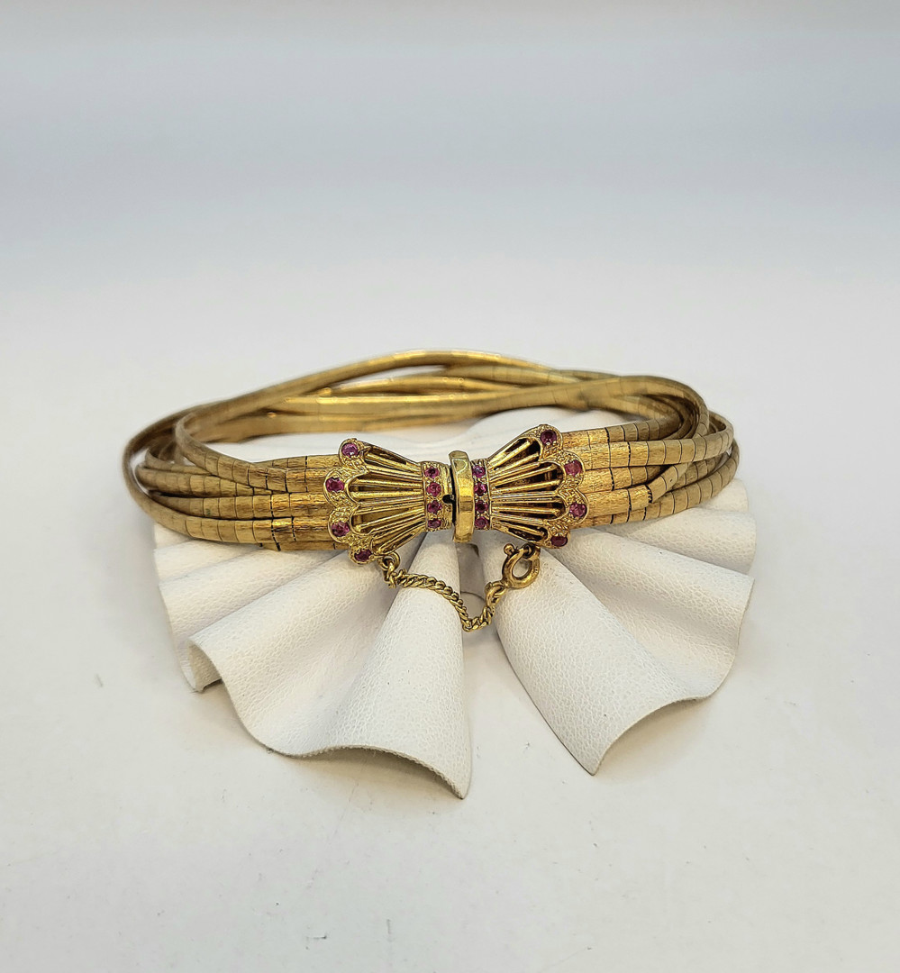 Bracciale oro pietre