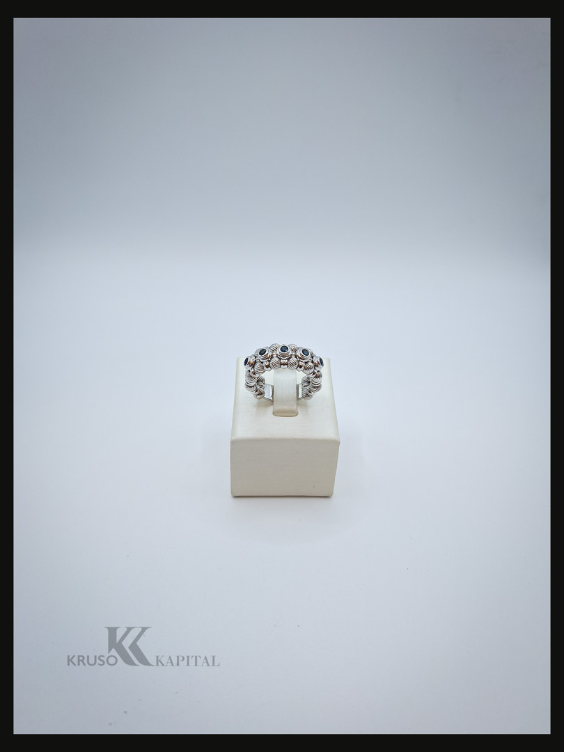 Anello oro pietre a firma Zancan