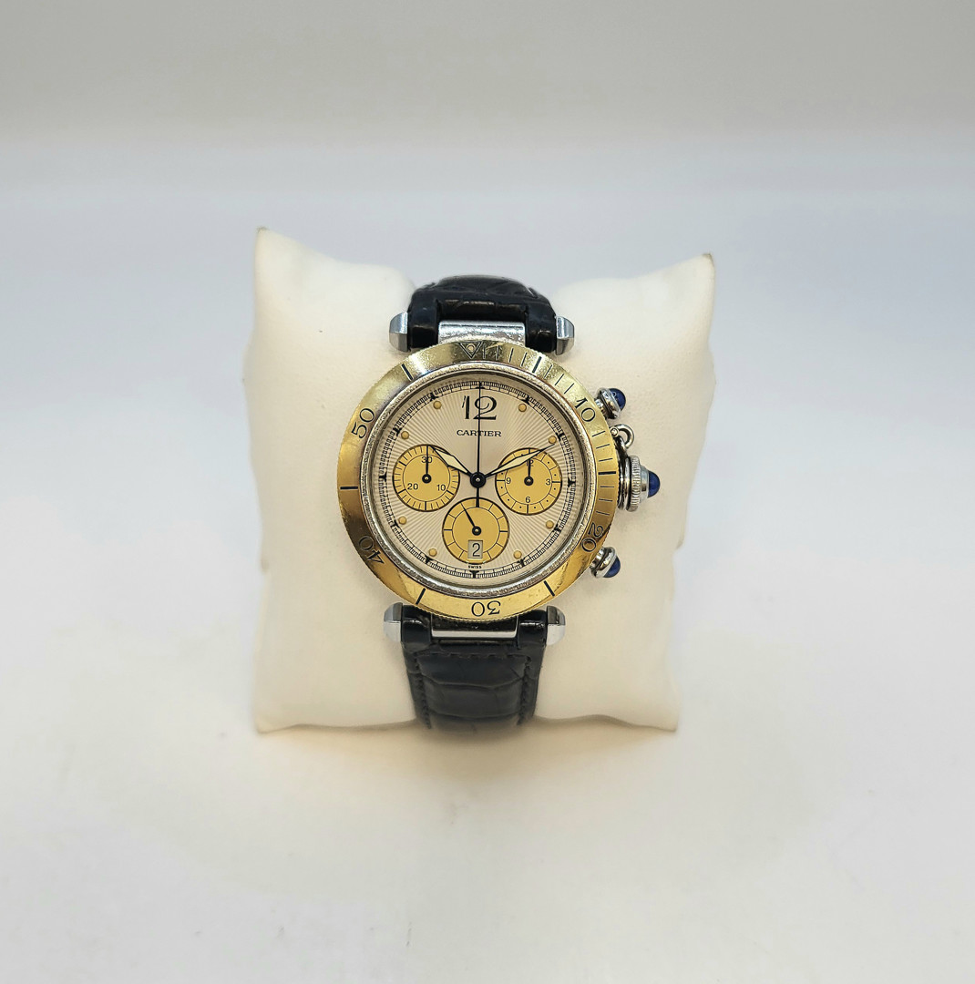 Cronografo Cartier Pasha acciaio oro 
