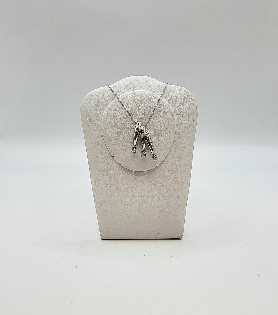 Collana ciondolo oro diamantini