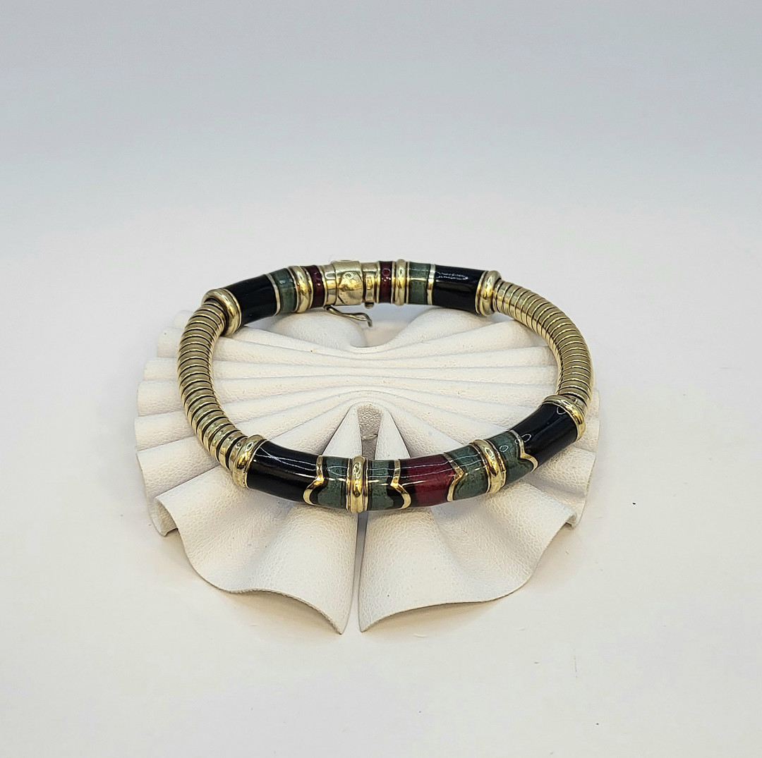 Bracciale oro smalto a firma La Nouvelle Bague