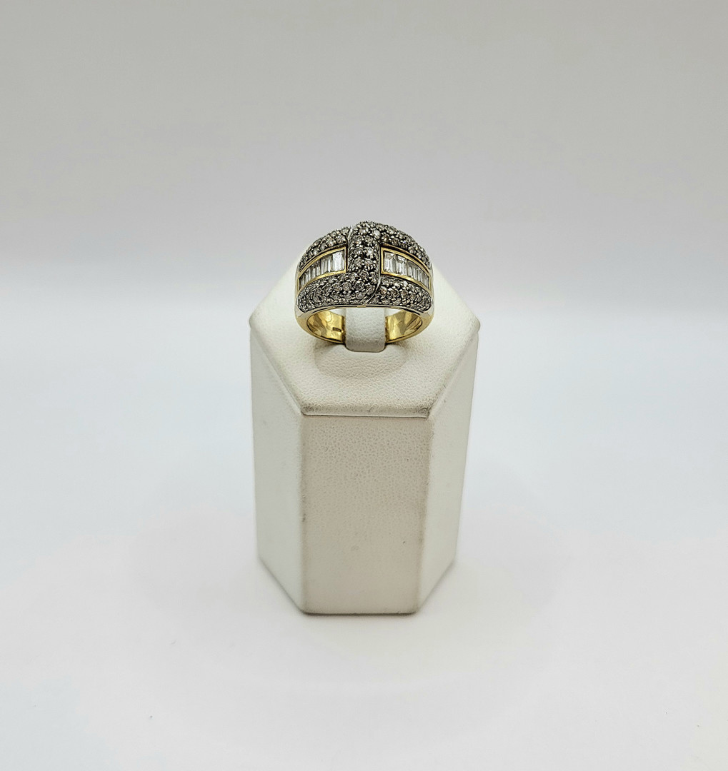 Anello oro diamantini 