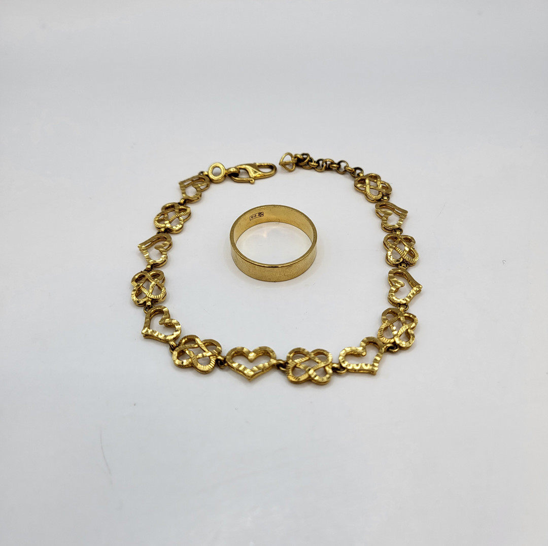 Bracciale e anello oro 