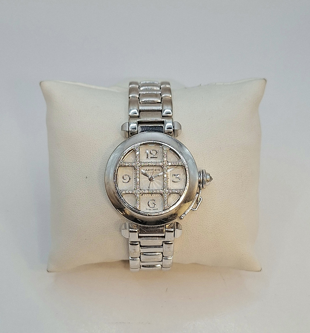 Orologio Cartier Pasha oro diamantini