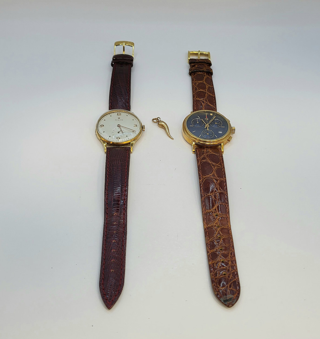 Due orologi e ciondolo oro 