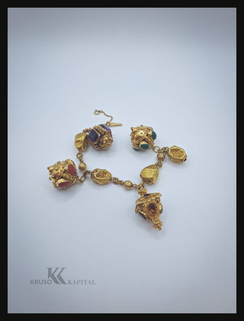 Bracciale oro pietre