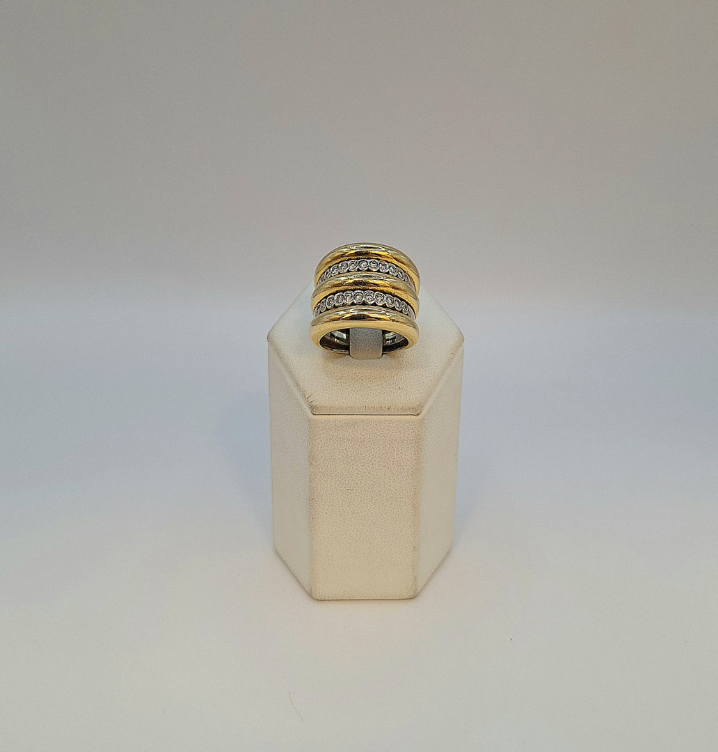 Anello oro diamantini