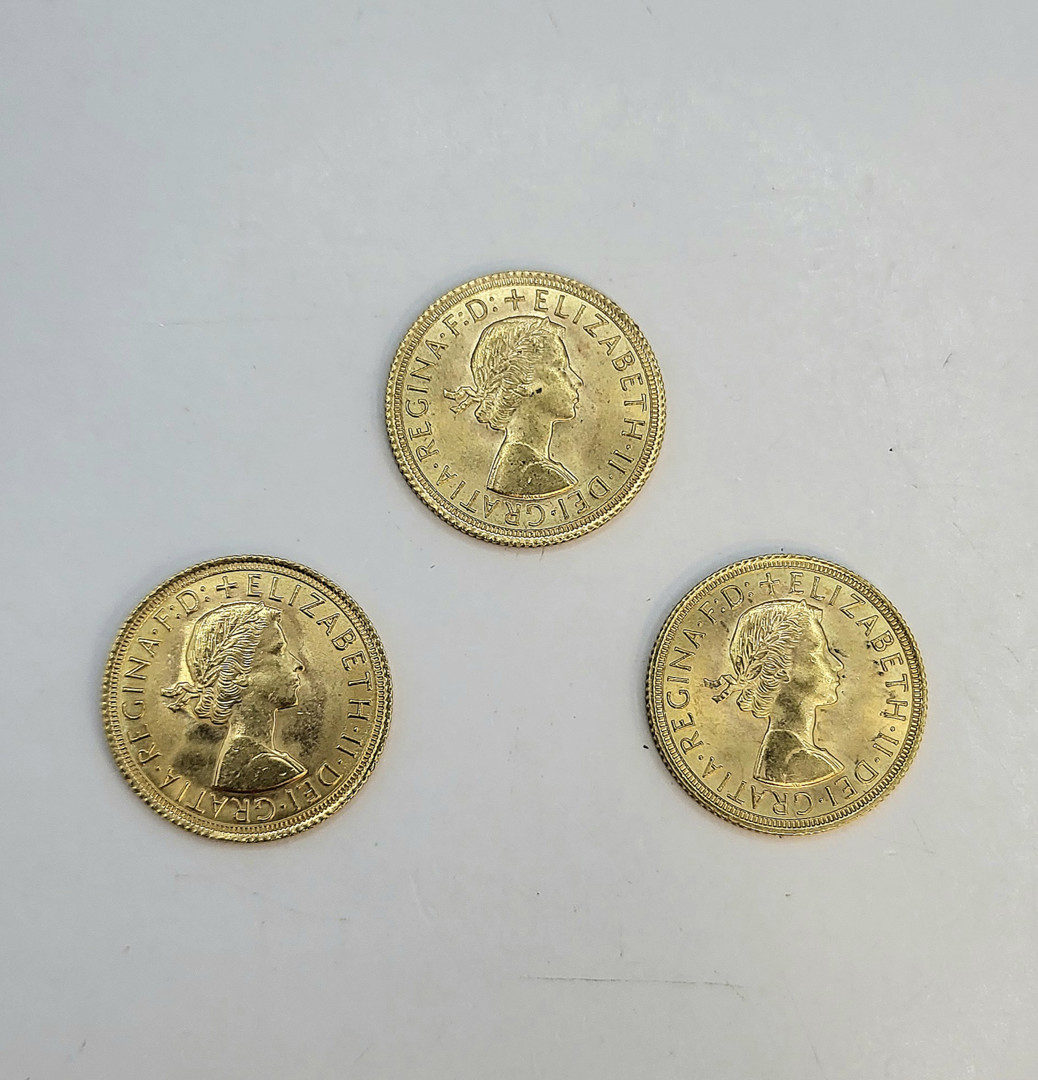 Tre pezzi oro monetato