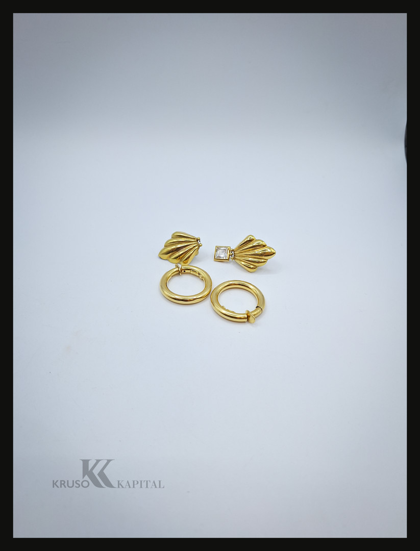 Quattro orecchini oro pietra