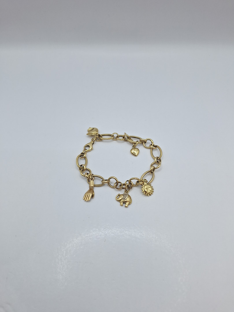 Bracciale con ciondoli oro