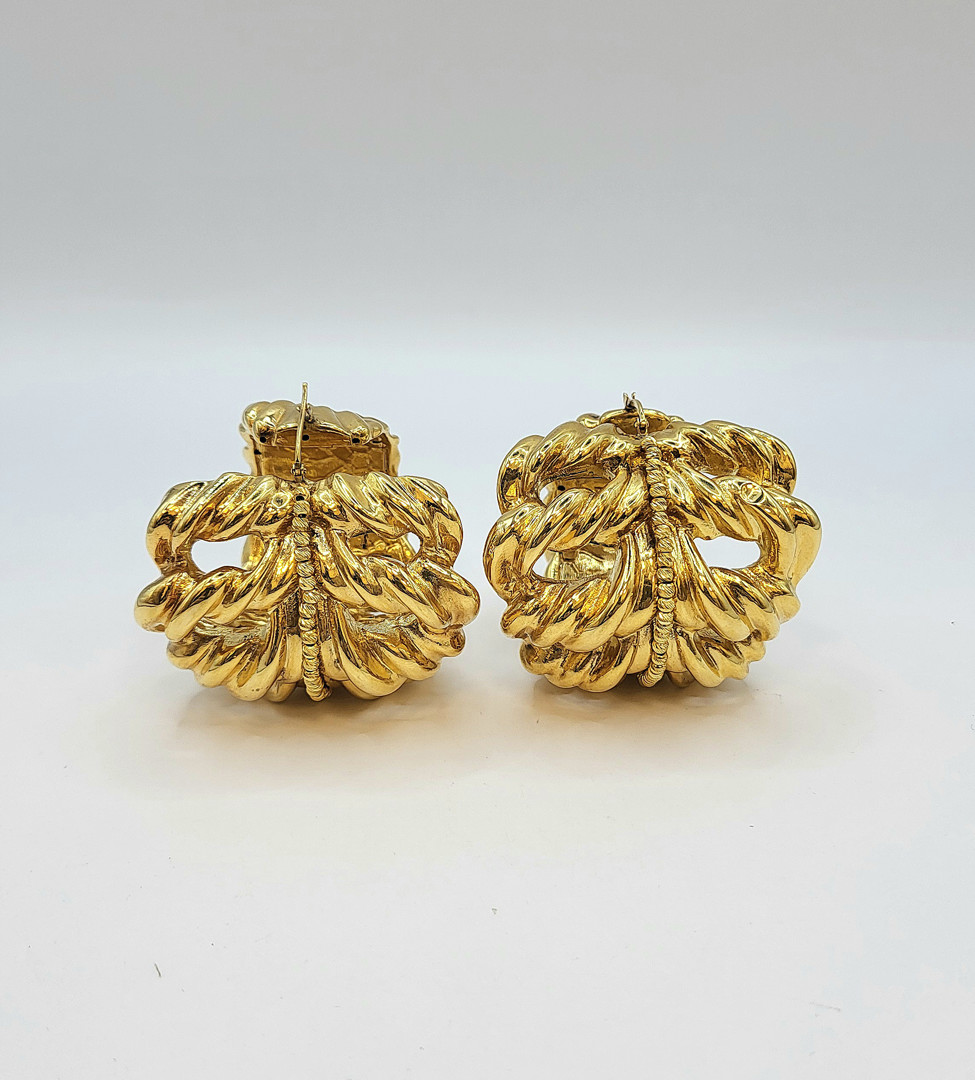 Paio orecchini oro