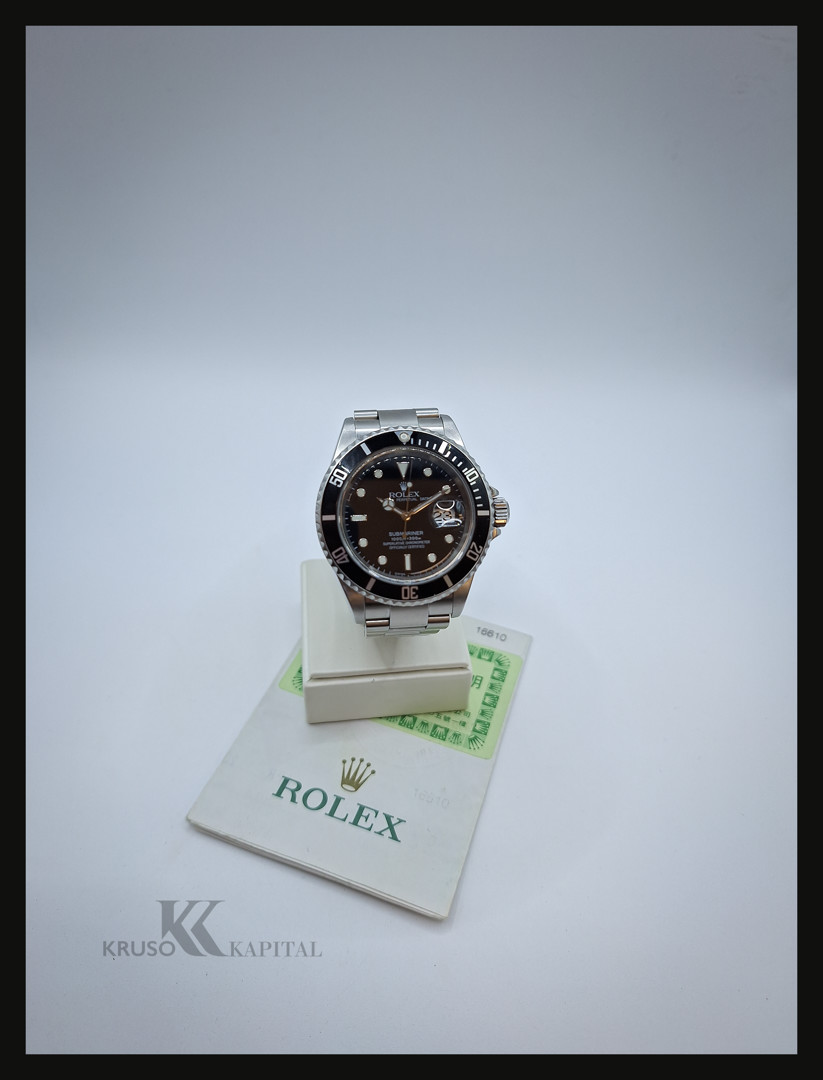 Orologio acciaio Rolex Submariner con garanzia a corredo