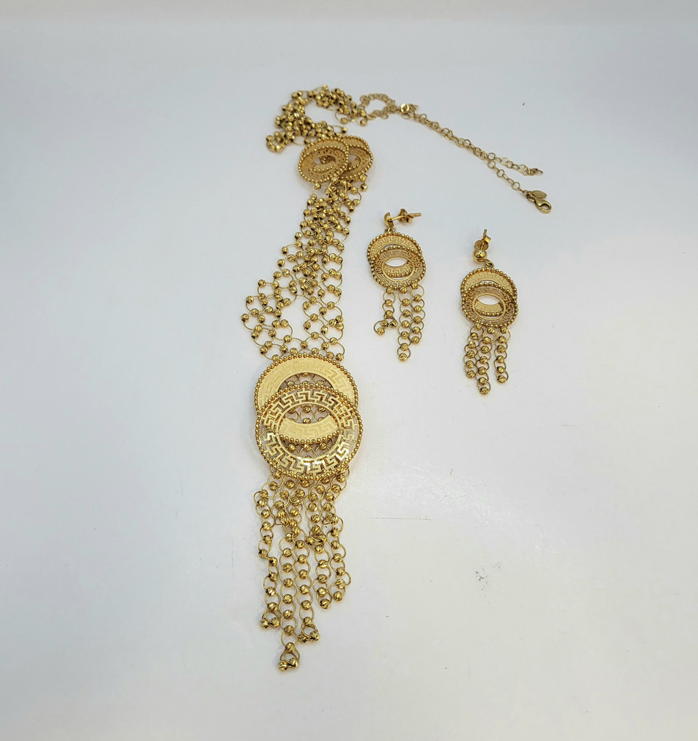 Collana e paio orecchini oro 